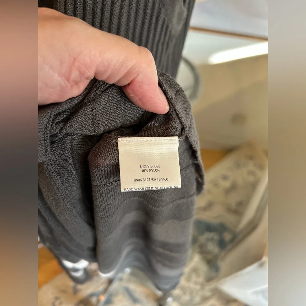 EILEEN FISHER Refined Viscose Pleat Kick Surplice Knee Length Dress, XL NWT - Picture 11 of 15